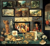 Cabinet d'un collectionneur peint par Frans II Francken en 1636