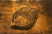 Plaque de cuivre gravée