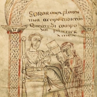 Isidore de Séville et sa sœur Florentine, vers 800. BNF
