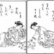 Jeunes femmes jouant au jeu de Kai-awase - v.1800 - auteur inconnu