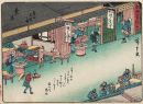 Aire de repos de Tomita à Kuwana dans la province d'Ise - v. 1842 - Utagawa Hiroshige