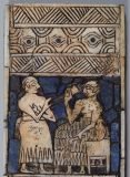 Détail de la grande lyre à décor de mosaïque de coquilles marines provenant d'une tombe royale à Ur - © Penn Museum de Philadelphie