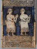 Détail de la grande lyre à décor de mosaïque de coquilles marines provenant d'une tombe royale à Ur - © Penn Museum de Philadelphie