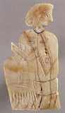 Incrustation de coquille d'une femme portant un sceau-cylindre - prov. temple de Dagan à Mari - -2550/2250 B.C. - Musée national de Damas - © Kim Benzel