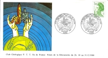 Enveloppe premier jour exposition "une terre des hommes" au Palais de la découverte