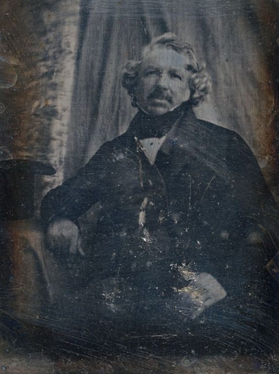 Portrait de LAouis Daguerre – daguerréotype par Pierre-Ambrose Richebourg – 1844