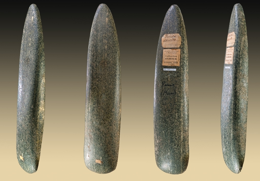 Haches polies en diorite - Reims (51) - Collection Damour