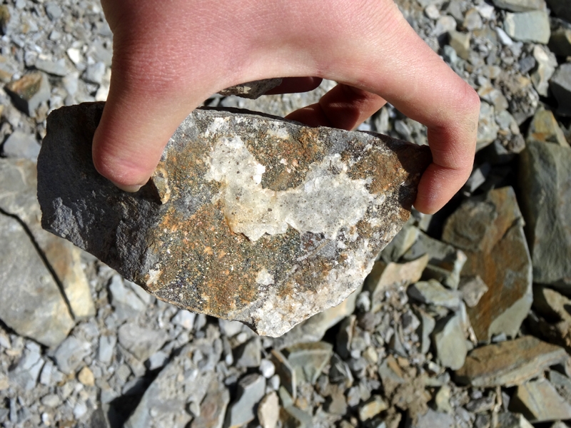 Chalcopyrite altérée dans le Pliensbachien