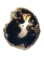 Agate dite 'le petit fantôme' - "manifestation par excellence de ce que j'ai cru pouvoir nommer fantastique naturel" Caillois - dation Roger Caillois au MNHN de Paris - © MNHN Francois Farges