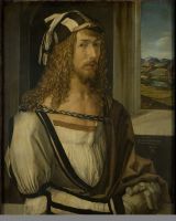 Autoportrait aux-gants - Albrecht Dürer (1498) - Prado Madrid