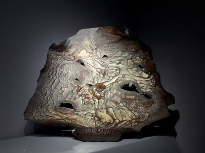 Quartz jaspe dit 'Masque-grec' - Biggs, Comté de Sherman, dans l’Oregon (USA) - © Eunostos Collection Roger Caillois