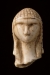 Tête Féminine dite "Dame de Bassemprouy" ou "Dame à la Capuche", en ivoire de mammouth, découverte en 1894 par Edouard Piette dans les grottes de Brassempouy (Landes) - Gravettien 24000 BP - H= 40 mm - photo Musée des Antiquités Nationales