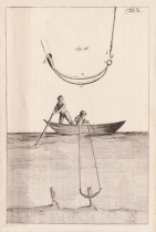 Pêche à la Pinna nobilis - gravure du XVIIIe siècle