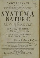 Systema naturae - éd 1758