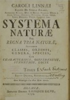 Systema naturae - éd 1758