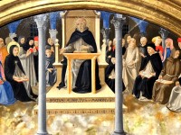 Un cours d'Albert le Grand - Zanobi Strozzi (1450) - Bibliothèque du couvent San Marco à Florence.