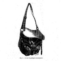 Le sac du géologue excursionniste - Extrait de « Excursions géologiques à travers la France » S.Meunier -  Ed. Masson (1882)