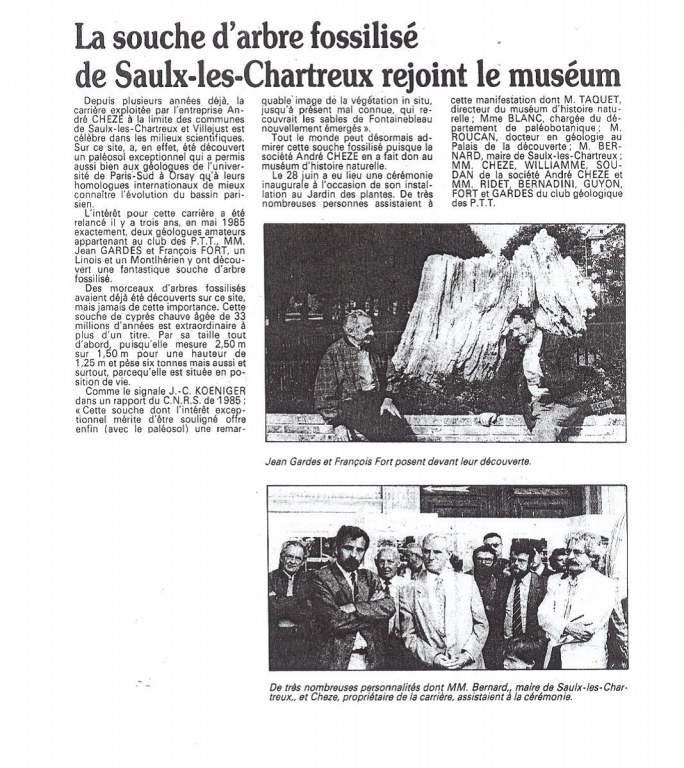 Article de presse - origine inconnue