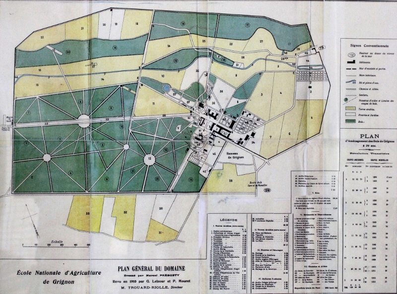 Plan general du domaine de Grignon1910 . Photo Jean Michel Pournin